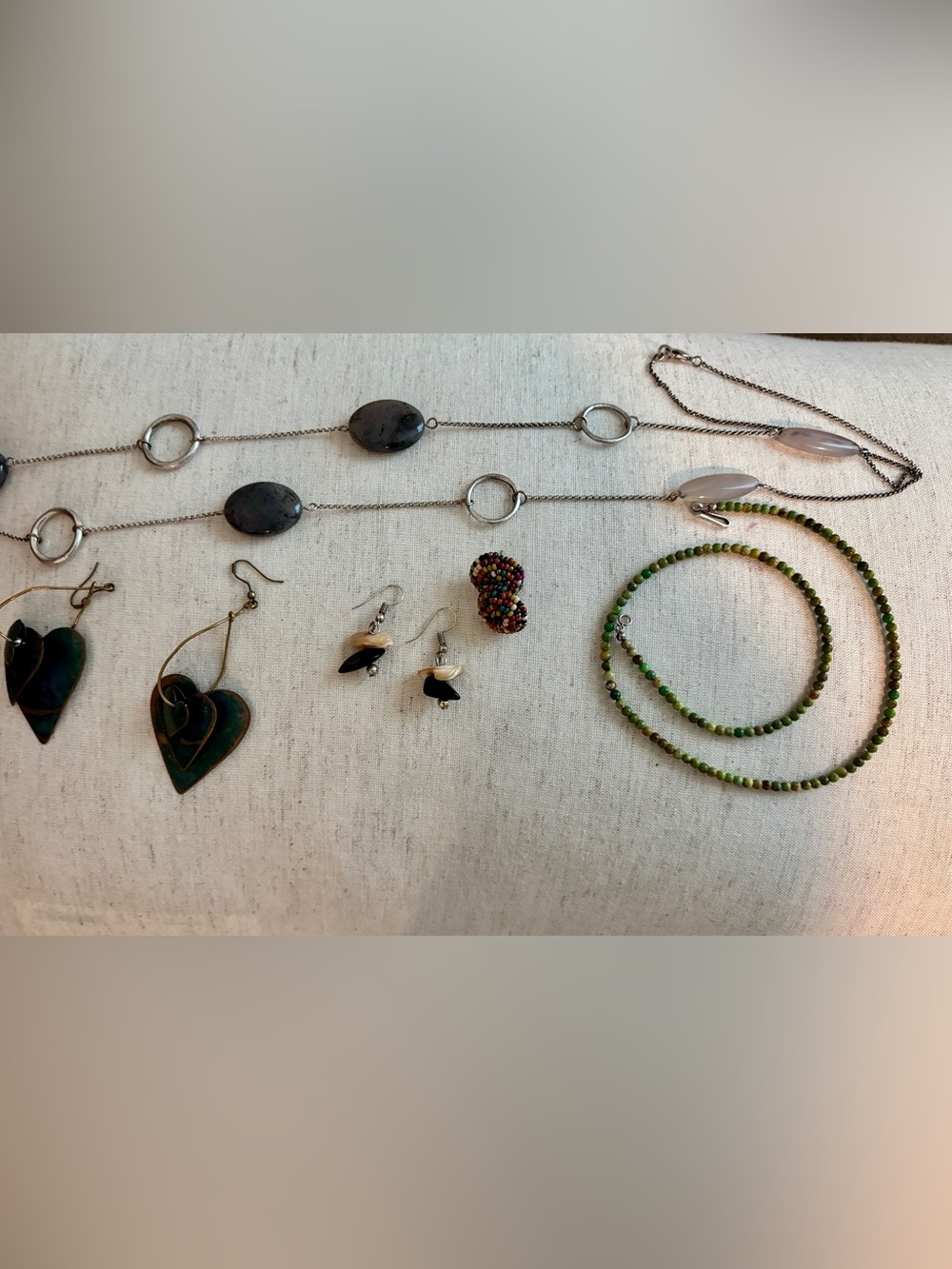 Women’s Jewelry Lot Five Pieces- Included One jasper necklace 18”. $15
